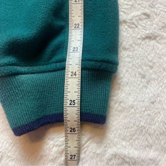 Eddie Bauer EBTEK Green V Neck Fleece Pullover Size Large - Picture 13 of 13